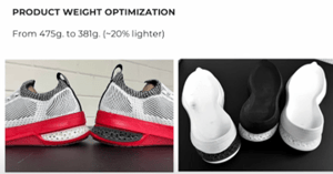 Framas component featuring Spherene ADMS lattice, demonstrating advanced additive design in use