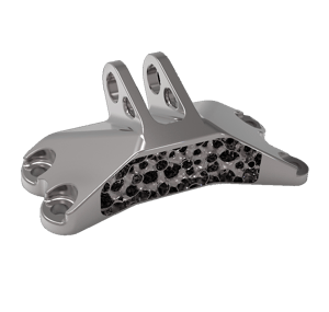 Lightweight metal space bracket featuring internal Spherene lattice structure for strength and efficiency